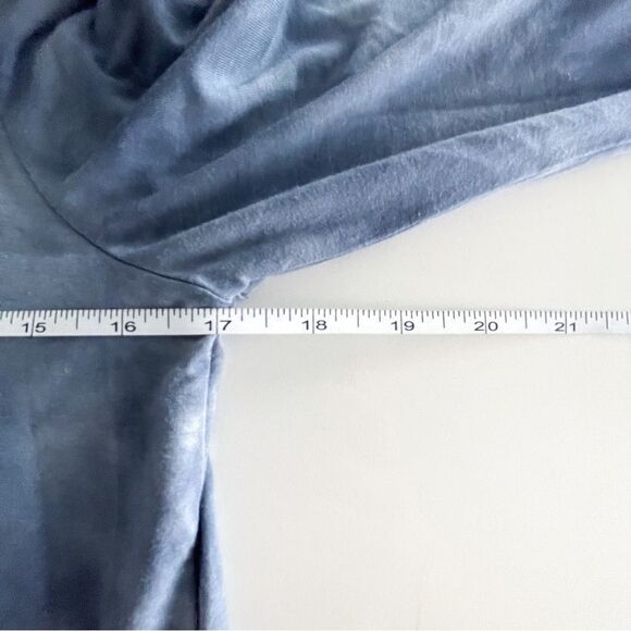 AEO Soft & Sexy Bell Sleeve Blue Tie Dye Top Women's S Cross Front V Neck - Picture 6 of 10